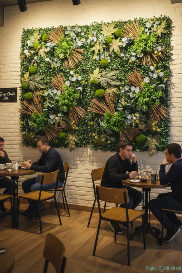 Yapay Bitkili Duvar Paneli 50x50 cm Model 3 - 4