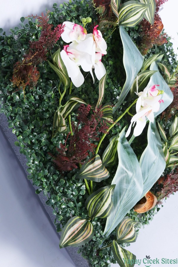 Yapay Bitkili Duvar Paneli 50x50 cm Model 4 - 3