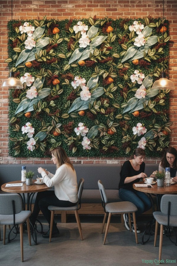 Yapay Bitkili Duvar Paneli 50x50 cm Model 4 - 4