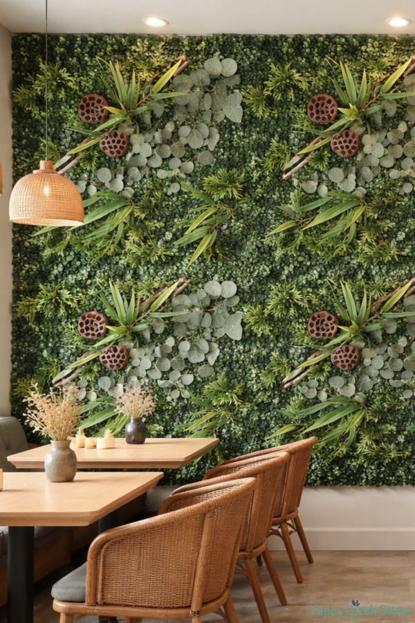 Yapay Bitkili Duvar Paneli 50x50 cm Model 5 - 3