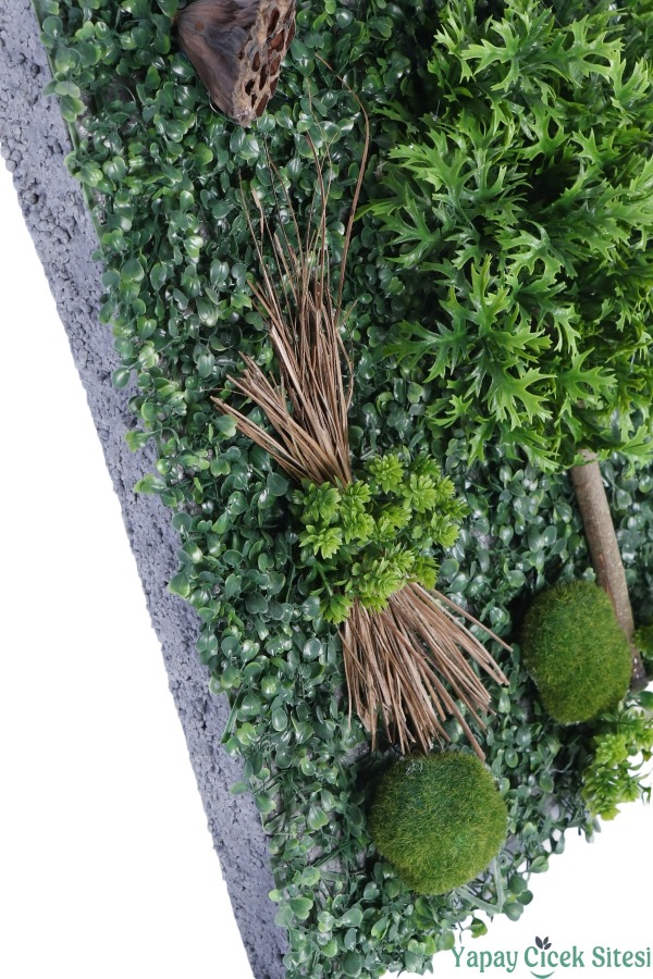 Yapay Bitkili Duvar Paneli 50x50 cm Model 6 - 3