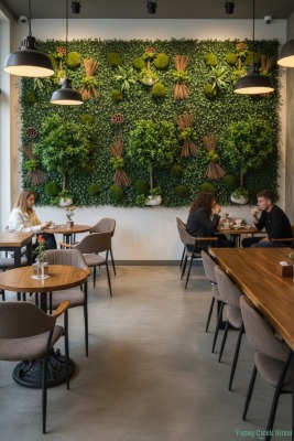 Yapay Bitkili Duvar Paneli 50x50 cm Model 6 - 4