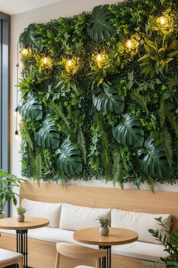 Yapay Bitkili Duvar Paneli 50x50 cm Model 7 - 4