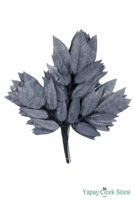 Yapay Ceviz Ağacı Dalı 15 Yapraklı 70 Cm 12 Adet Mat Gri - 3
