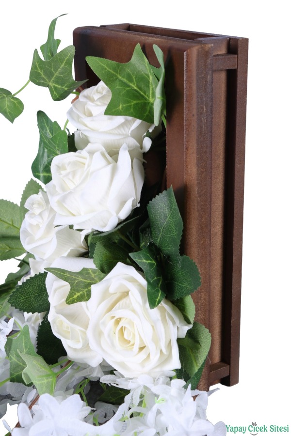 Yapay Çiçek Sitesi Ahşap Çerçeveli Yapay Çiçek Duvar Tablosu 15x24 Model 10 - 5