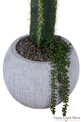 Bohem Küre Saksıda Yapay Kaktüs 125 cm Model 3 - 2