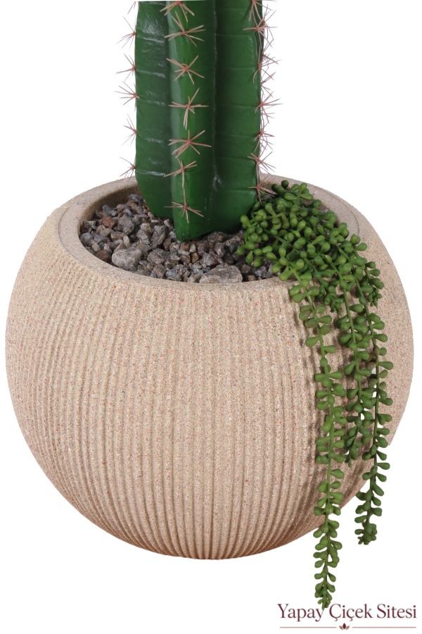Bohem Küre Saksıda Yapay Kaktüs 125 cm Model 4 - 2