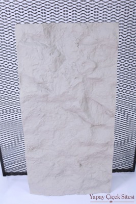 Boyanabilir Poliüretan Panel Kaya Model 60x120 cm Ekru - Yapay Çiçek Sitesi