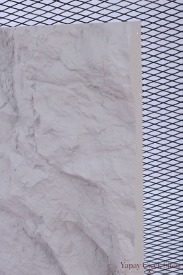 Boyanabilir Poliüretan Panel Kaya Model 60x120 cm Ekru - 2