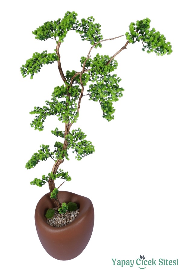 Yapay Çiçek Sitesi Fiber Saksıda Doğal Gövdeli Bonsai Yapay Ağaç 170 Cm - 2