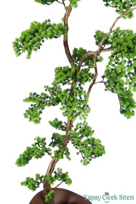 Yapay Çiçek Sitesi Fiber Saksıda Doğal Gövdeli Bonsai Yapay Ağaç 170 Cm - 4