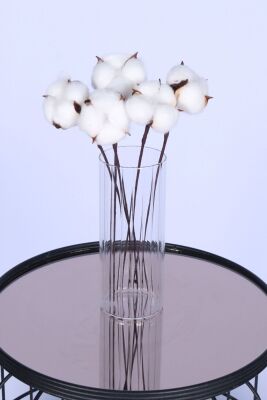 Yapay Çiçek Sitesi Pamuk Çiçeği 5li 30 cm - Yapay Çiçek Sitesi