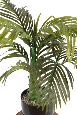 Yapay Çiçek Sitesi Siyah Plastik Saksıda Yapay Areka Ağacı 100 cm - 3