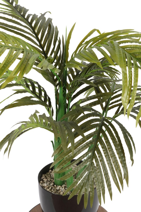 Yapay Çiçek Sitesi Siyah Plastik Saksıda Yapay Areka Ağacı 100 cm - 3