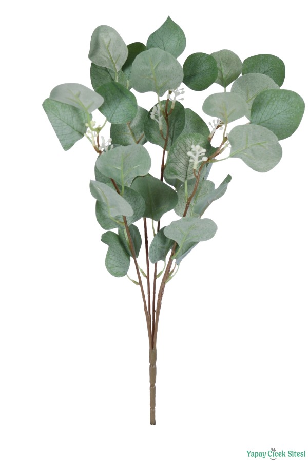 Tomurcuklu Yapay Okaliptus Dalı 46cm Yeşil - 1
