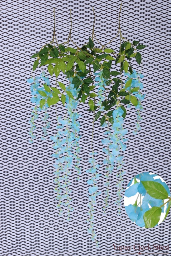 Yapay 5'li Akasya Dalı 103 cm Mavi - 1