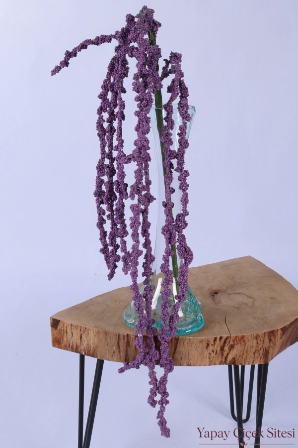 Yapay Amarantus Cipso Dalı 120 cm Lila Mor - 2