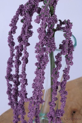 Yapay Amarantus Cipso Dalı 120 cm Lila Mor - 3