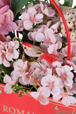 Yapay Çiçekli Romantic Çantalı Aranjman Model 37 - 3