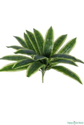 Yapay Cordyline Yaprağı Dalı 18 Yaprak 46cm Yeşil-Sarı - Yapay Çiçek Sitesi