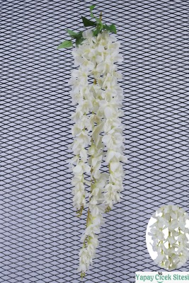 Yapay Dendrobium Orkide Sarkıt Sarmaşığı 100 cm - Kırık Beyaz - Yapay Çiçek Sitesi