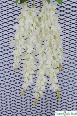 Yapay Dendrobium Orkide Sarkıt Sarmaşığı 65 cm - Kırık Beyaz - 2
