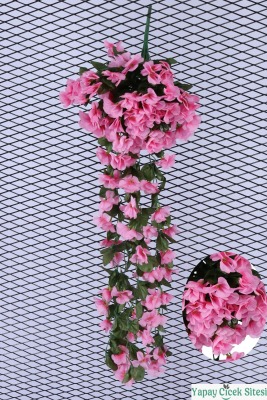 Yapay Hanımeli Sarkan Sarmaşığı 80 cm - Pembe - Yapay Çiçek Sitesi