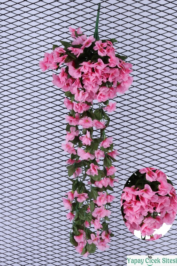 Yapay Hanımeli Sarkan Sarmaşığı 80 cm - Pembe - 1