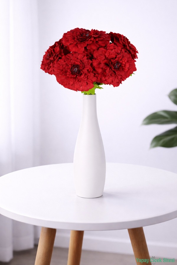 Yapay İri Kafalı Gerbera Buketi 6lı Kırmızı - 1