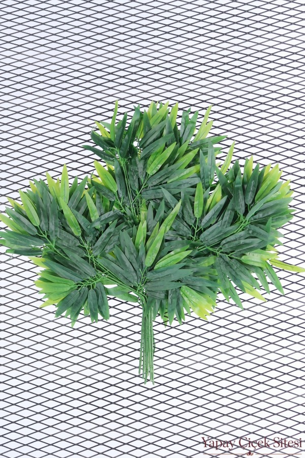 Yapay Islak Dokulu Bambu Dalı 12 Adet 70 cm Açık Yeşil - 2