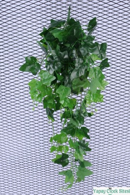 Yapay Islak Dokulu Hedera Sarkıt Sarmaşığı 105 cm - Koyu Yeşil - Yapay Çiçek Sitesi