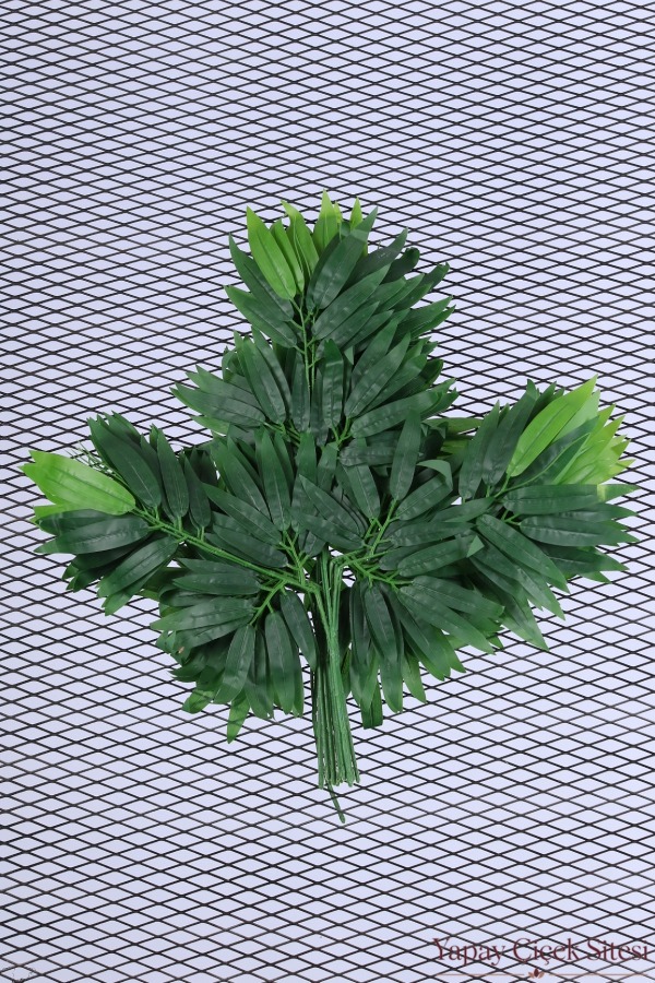 Yapay Islak Dokulu İri Bambu Dalı 70 cm 12 Adet Yeşil - 2