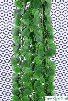Yapay Islak Dokulu Yonca Yapraklı İp Sarmaşık 210 cm - 12 Adet - 2