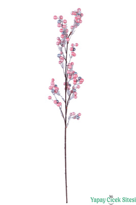 Yapay Kokina Dalı 80 cm Pembe Gümüş - Yapay Çiçek Sitesi