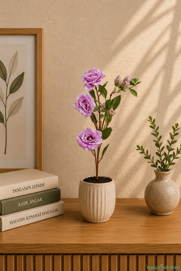 Yapay Lisyantus Dalı 70cm Lila - 3