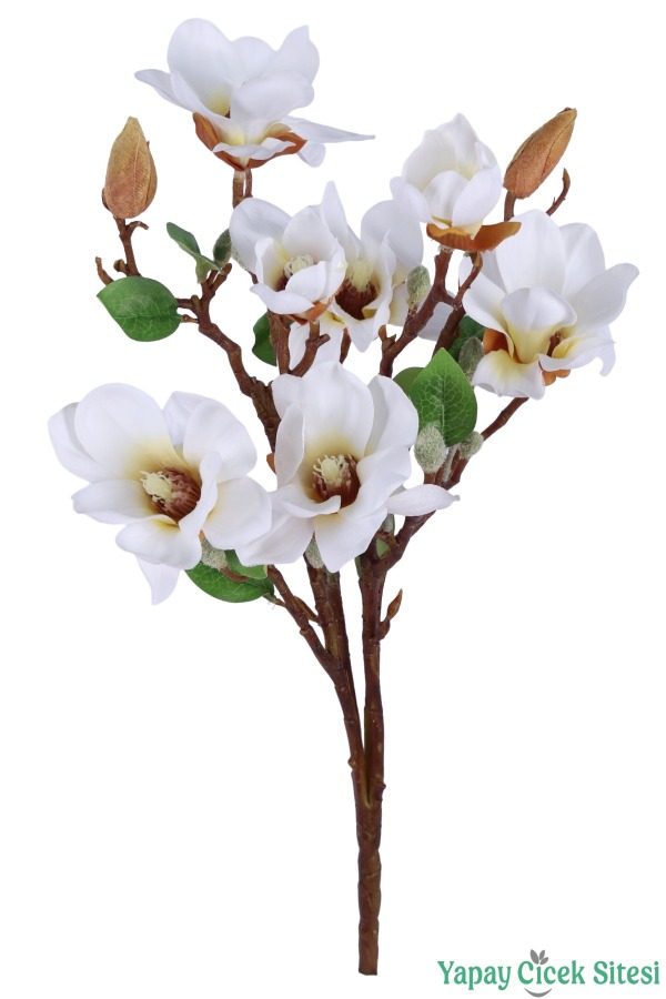 Yapay Manolya Demeti 53 cm Beyaz - 1