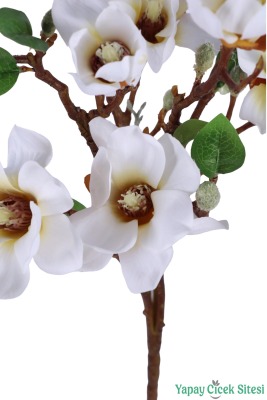 Yapay Manolya Demeti 53 cm Beyaz - 2
