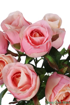 Yapay Şakayık Görünümlü Gül Demeti 43 cm Pudra Pembe - 2
