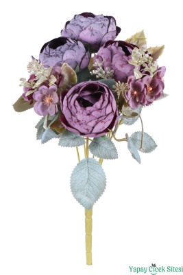Yapay Şakayık Görünümlü Premium Ranunkulus Demeti 35 cm - 2