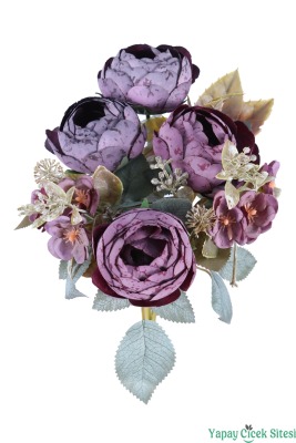 Yapay Şakayık Görünümlü Premium Ranunkulus Demeti 35 cm - 3