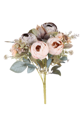 Yapay Şakayık Görünümlü Premium Ranunkulus Demeti 35 cm - 12