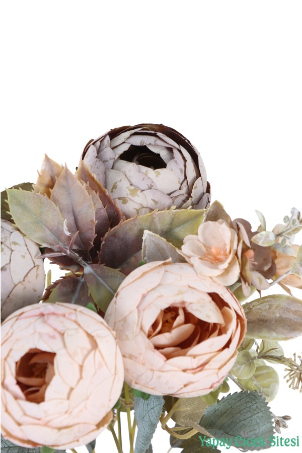 Yapay Şakayık Görünümlü Premium Ranunkulus Demeti 35 cm - 15