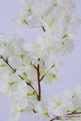Yapay Sakura Bahar Dalı 90 cm Beyaz - 3