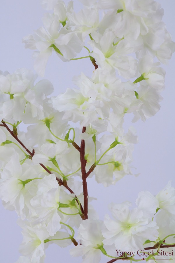 Yapay Sakura Bahar Dalı 90 cm Beyaz - 3
