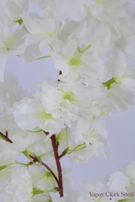 Yapay Sakura Bahar Dalı 90 cm Beyaz - 4