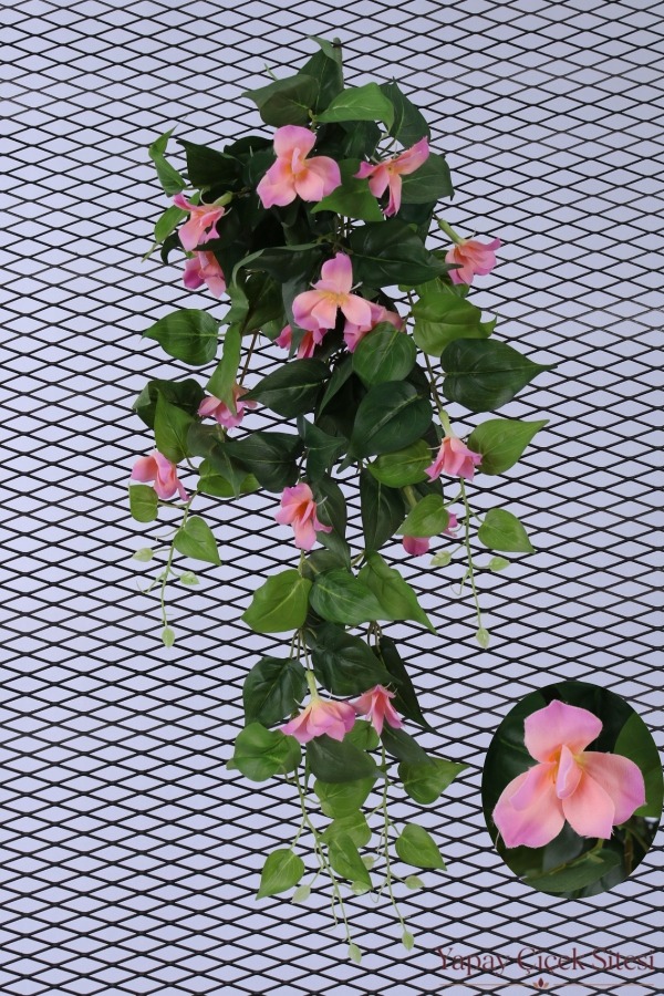 Yapay Sarkıt Begonya Çiçeği Sarmaşığı 85 cm - Leylak - 1