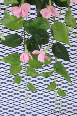 Yapay Sarkıt Begonya Çiçeği Sarmaşığı 85 cm - Pembe - 5