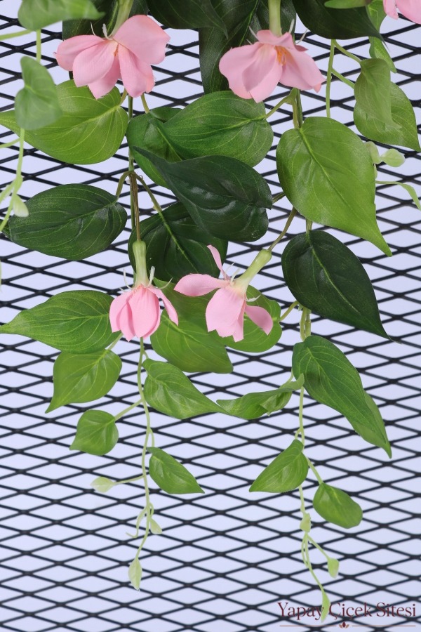 Yapay Sarkıt Begonya Çiçeği Sarmaşığı 85 cm - Pembe - 5