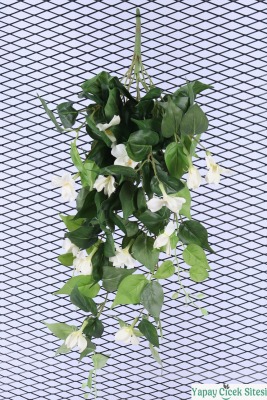 Yapay Sarkıt Begonya Çiçeği Sarmaşığı 85cm - Beyaz - Yapay Çiçek Sitesi
