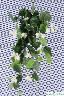 Yapay Sarkıt Begonya Çiçeği Sarmaşığı 85cm - Beyaz - 2